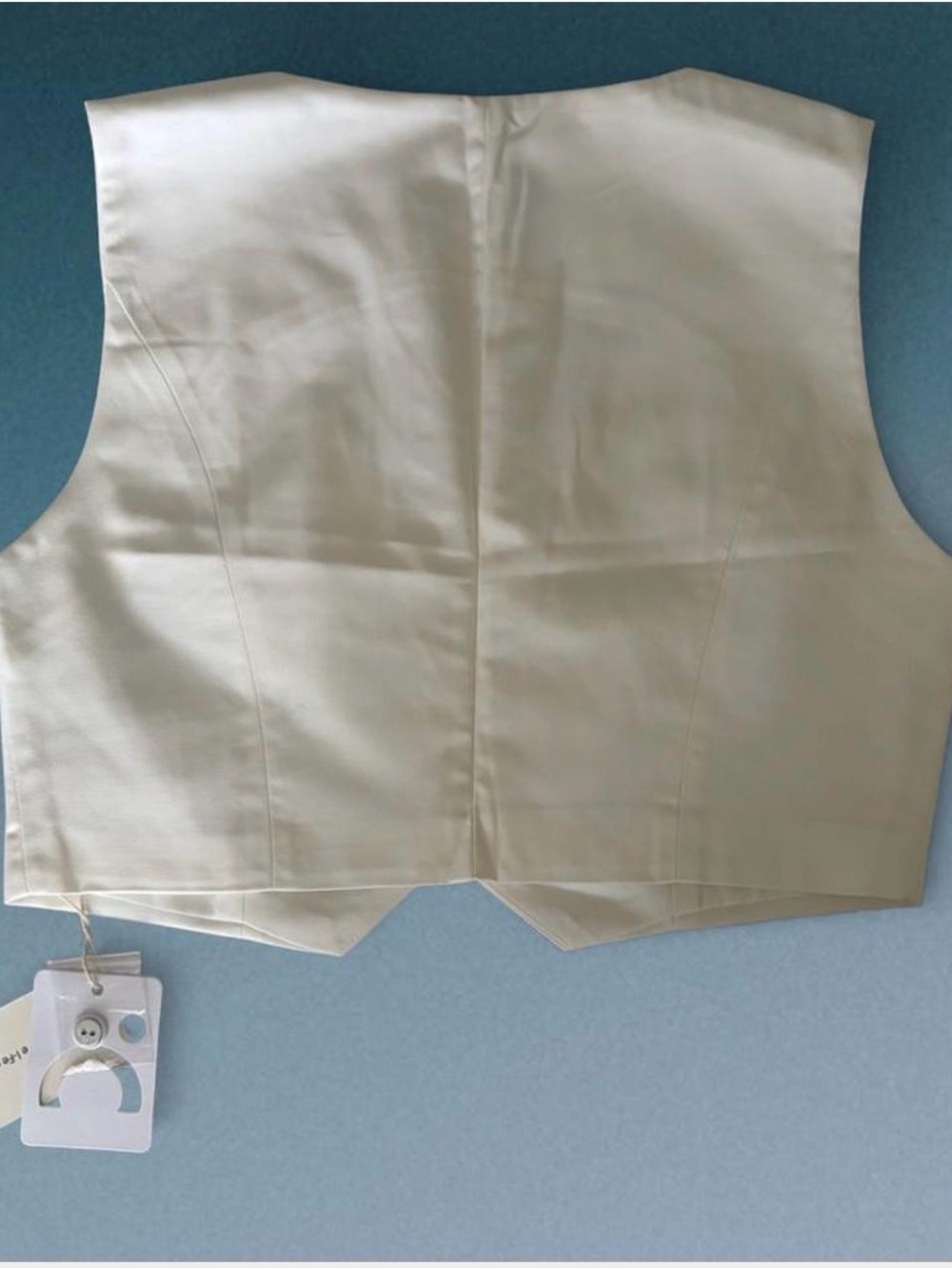 Women’s White Wide-Leg Dress Pant & Vest Set - Picture 4 of 8